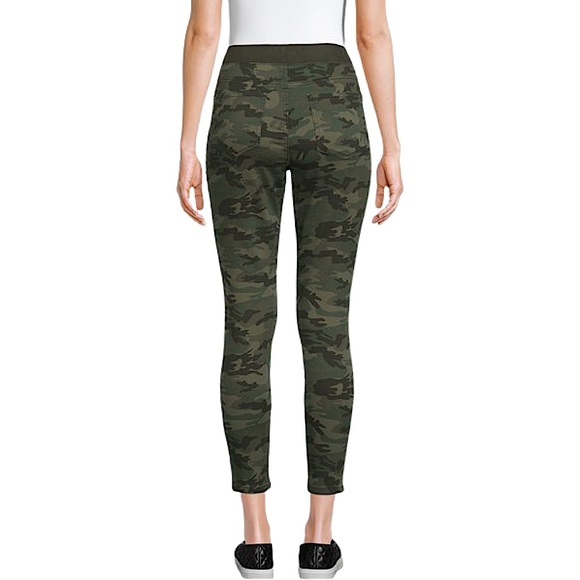 No Boundaries size Xl (15-17) thin green camo skinny pants elastic waist NWOT - Picture 4 of 16